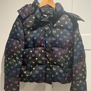 Victoria Secret PINK Logo Puffer Coat